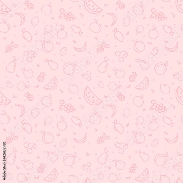 Obraz Seamless fruit pattern