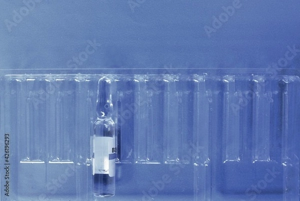 Obraz phial on the blue background