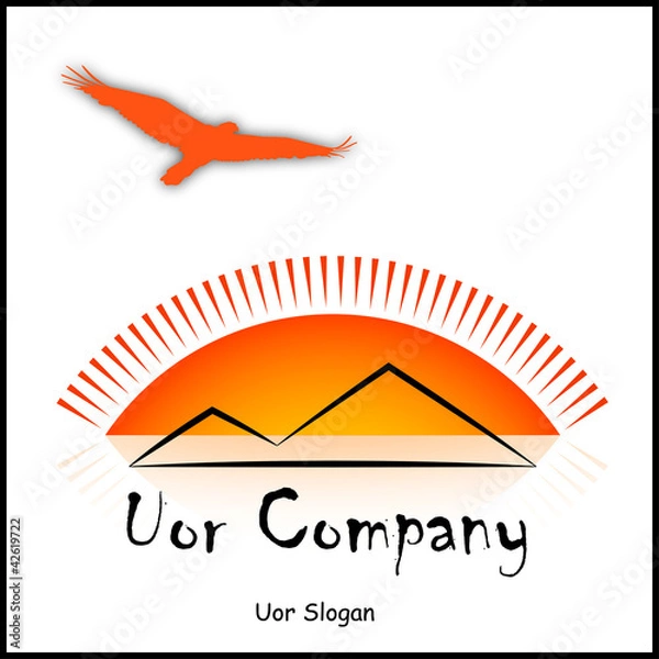 Obraz Логотип Восход (закат) в горах