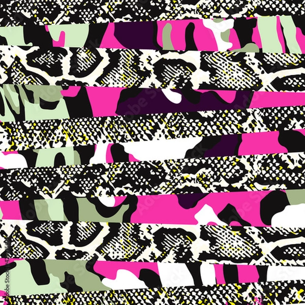 Fototapeta Animal print, snake skin texture background