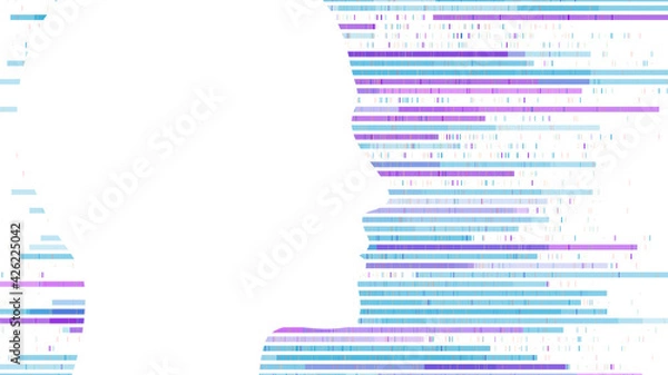 Fototapeta Human genome DNA sequencing analysis visualization genomic mapping - 3D illustration rendering