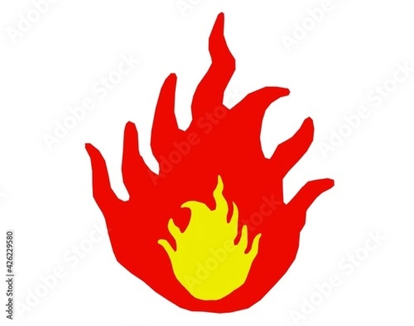 Fototapeta 火が強い焚火の素材