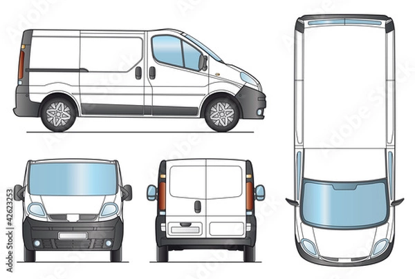 Obraz Delivery Van Template - Vector