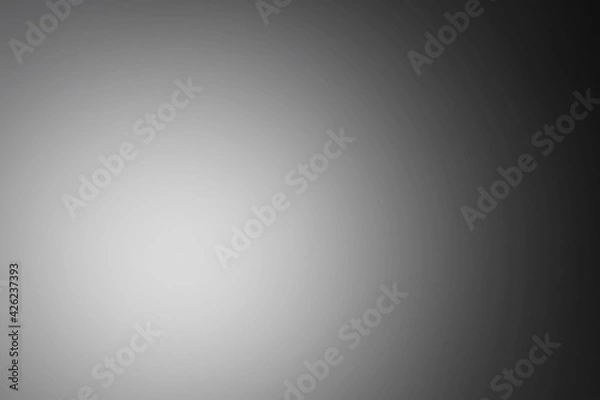 Fototapeta Black and white smooth gradient background image, gray