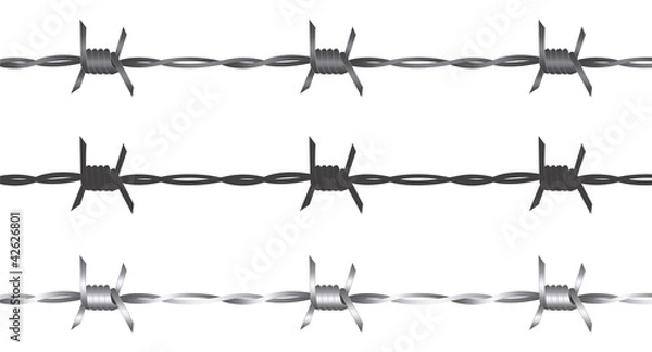 Fototapeta vector barbed wire