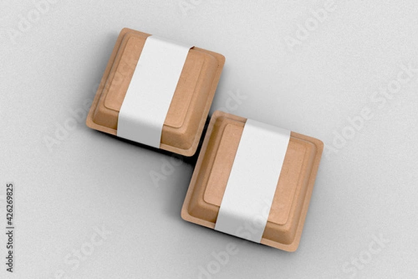 Obraz Food box container mockup design