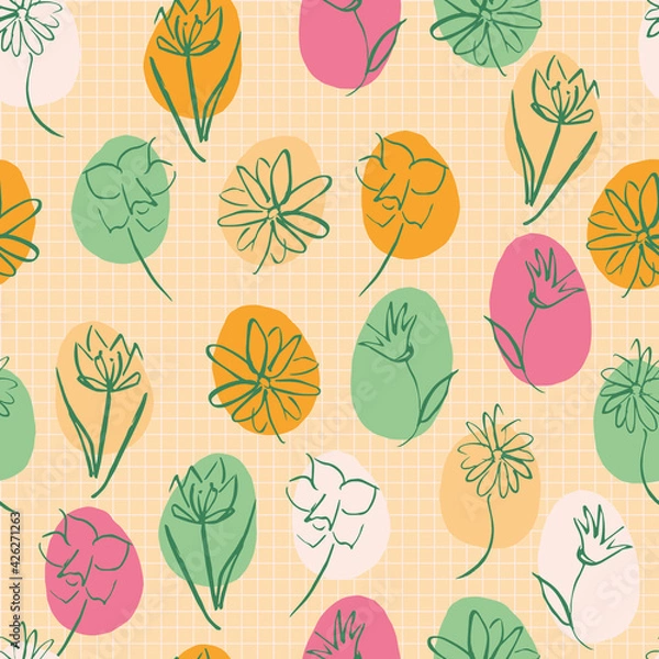 Fototapeta Easter Seamless Pattern