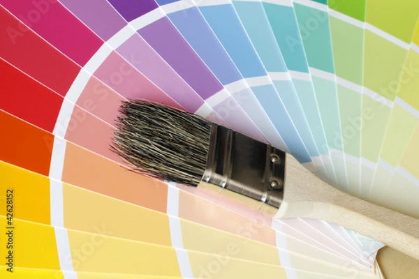 Fototapeta Color Map with Brush