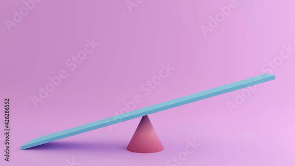 Fototapeta A 3d Seesaw in 3D rendering