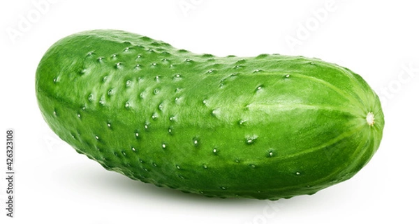 Fototapeta Cucumber isolated on white background 