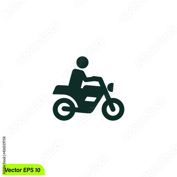 Obraz motorbike icon simple design element