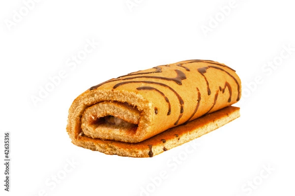 Fototapeta Biscuit roll with stuffing
