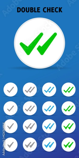Fototapeta Double check signs design. Vector EPS 10