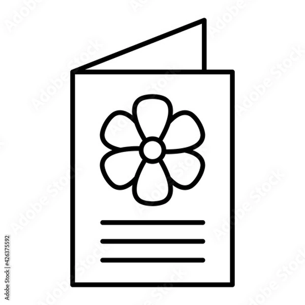 Fototapeta Vector Greeting Card Outline Icon Design