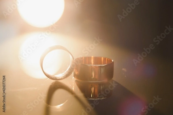 Obraz Beautiful background with wedding rings