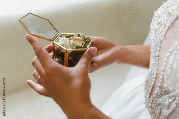 Obraz Beautiful background with wedding rings