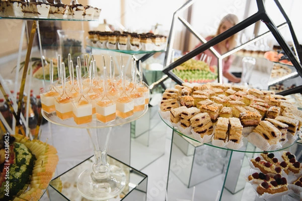 Obraz Many small desserts close together