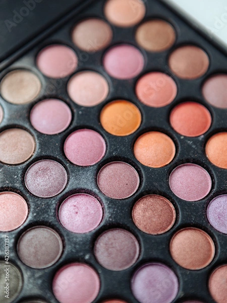 Fototapeta Multi-colored eye shadow palette