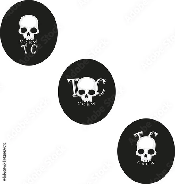 Obraz Vector icon of skull.death logo