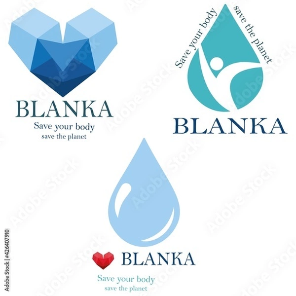 Obraz heart and drops icon.vector icon