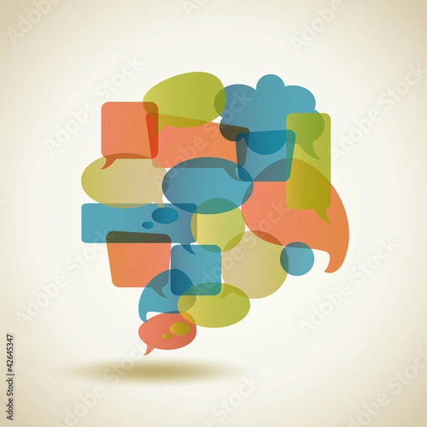 Obraz text frame - speech bubble 