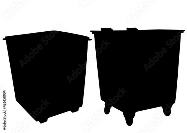 Obraz Garbage cans included. Vector image.