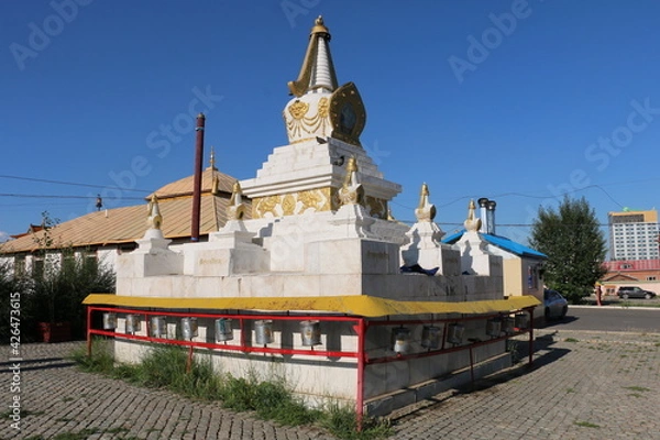 Fototapeta Buddhist temple in Mongolia. Altar to spirits.