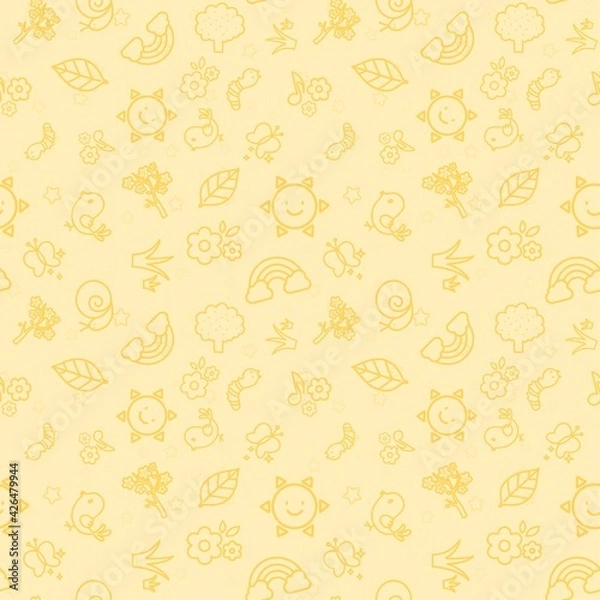Obraz Seamless spring yellow pattern