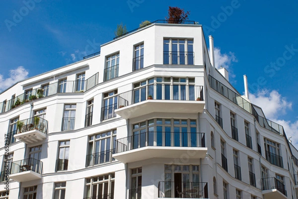 Obraz New white townhouse