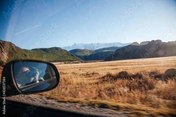 Fototapeta Kurai steppe in early autumn in Altay mountains