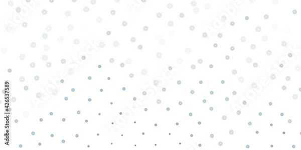 Fototapeta Light gray vector doodle background with flowers.