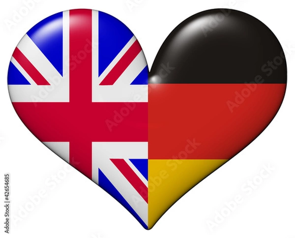 Obraz UK and German heart