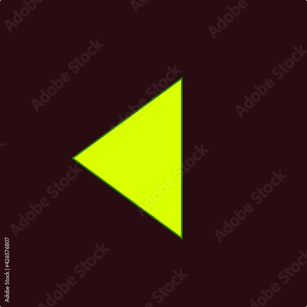 Fototapeta Reverse button in yellow with dark background