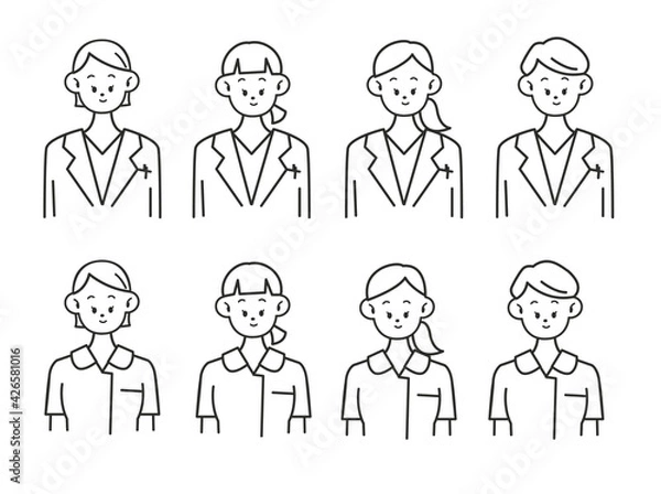 Fototapeta 色んな女性 パターン