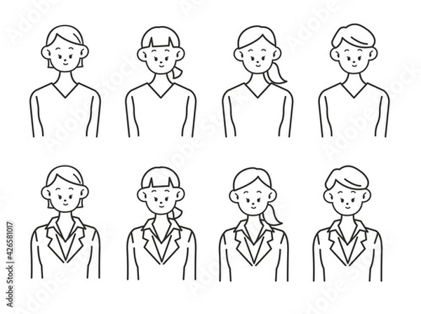 Fototapeta 色んな女性 パターン