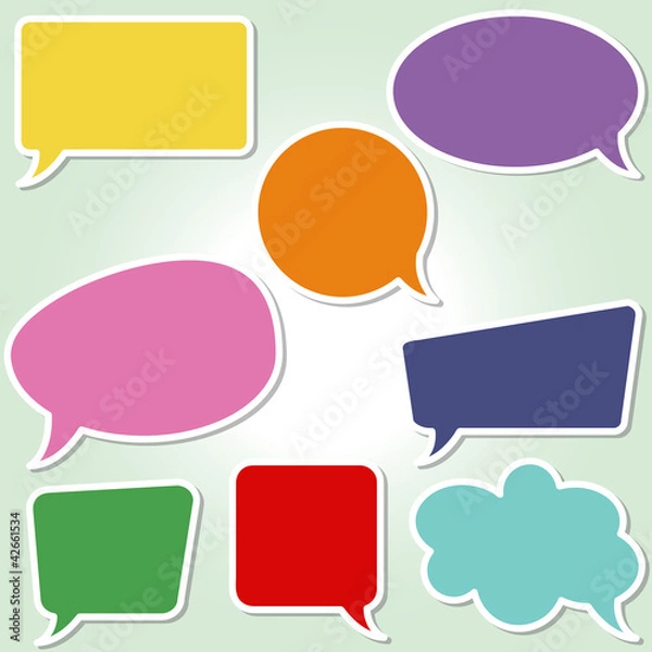 Obraz ramka tekstowa - dymek