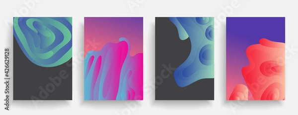 Fototapeta Liquid color background design. Futuristic design posters