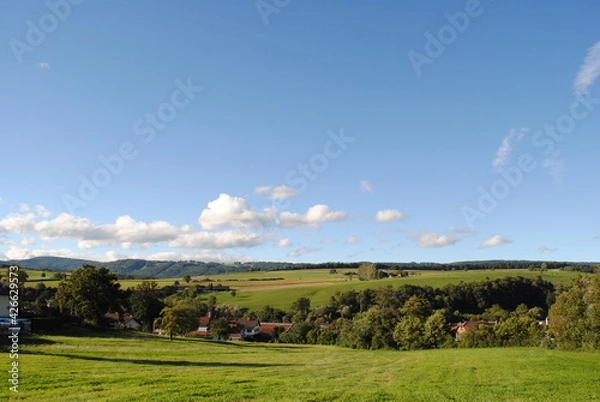 Obraz Coline Condemennes vers Develier entre Courfaivre et Courtételle, Vallée de Delémont, Jura, Suisse