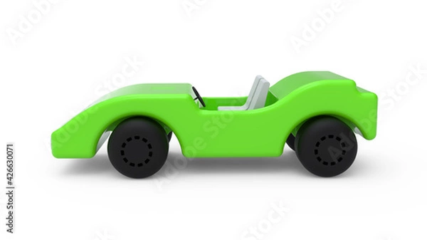 Obraz green toy car