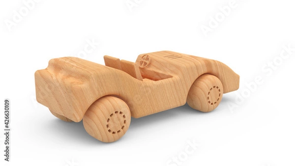 Obraz wooden toy car