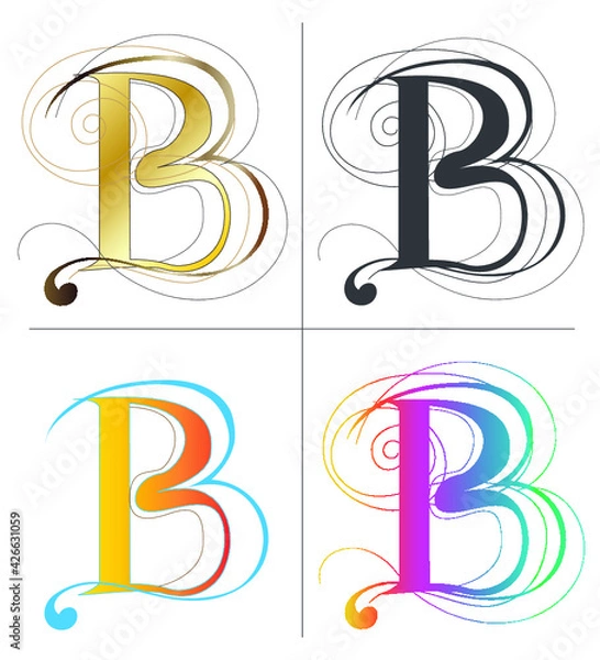 Fototapeta The letter alphabet B