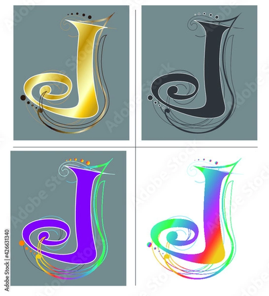 Fototapeta The letter alphabet  J