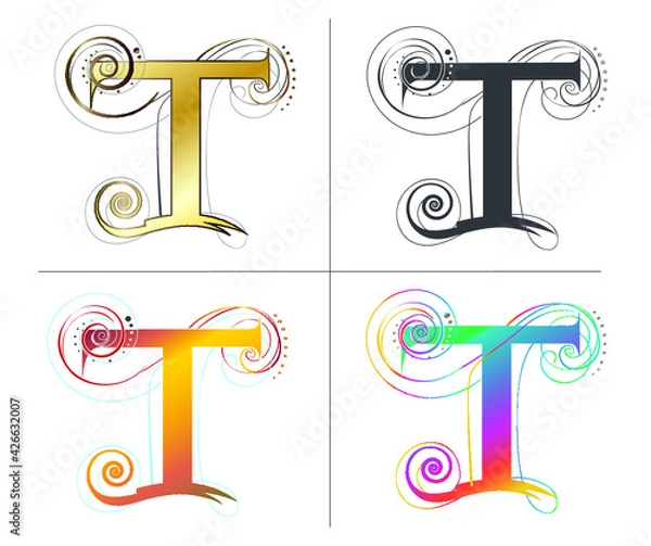 Obraz alphabet letter T