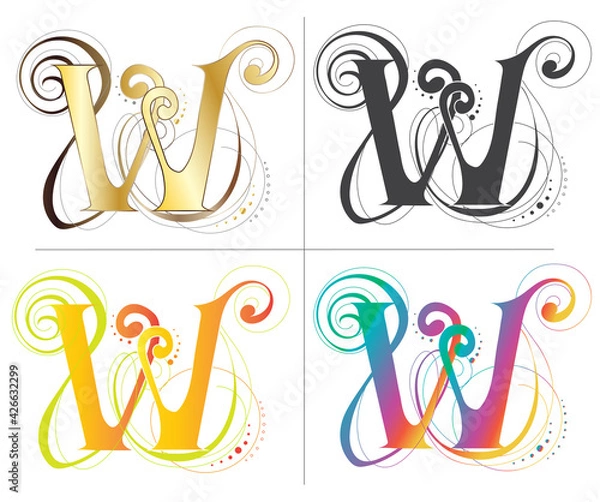 Fototapeta The letter alphabet W