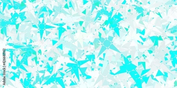 Fototapeta Light Green, Yellow vector texture with random triangles.