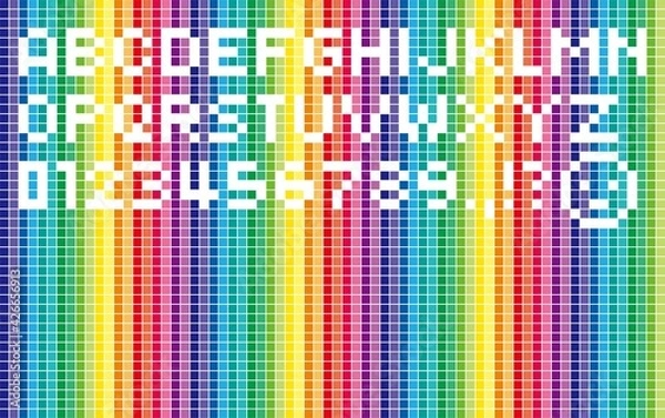 Obraz ドットで描こう！カラフルなドット絵ベース01 縦01