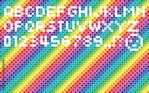 Obraz ドットで描こう！カラフルなドット絵ベース03 斜め01