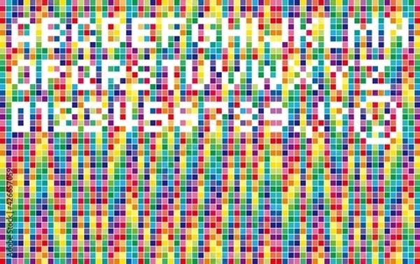 Obraz ドットで描こう！カラフルなドット絵ベース05 ランダム02