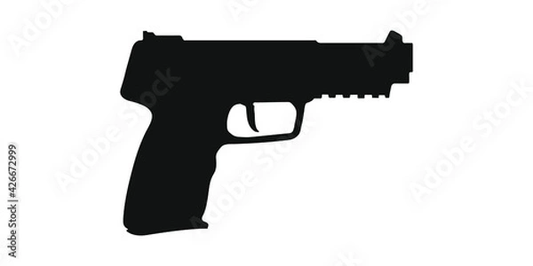 Obraz pistol silhouette 