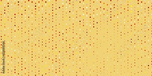 Fototapeta Light orange vector backdrop with dots.